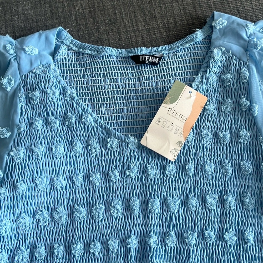 Charming Blue Spring Dress - Picture 5 of 6